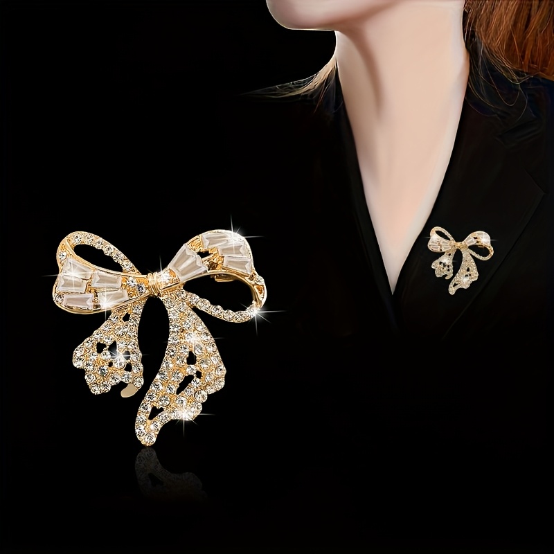 Fashionable New Style Unique Rhinestone Bow Brooch