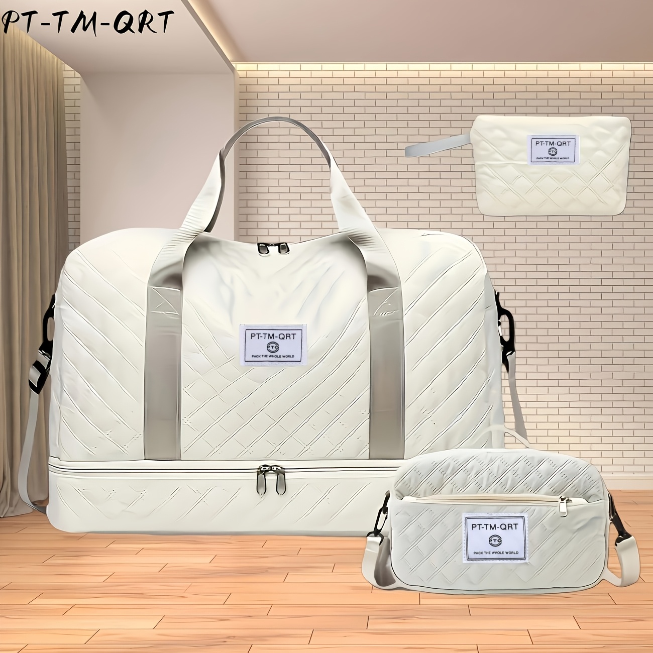 fashionable travel bag large capacity practical handbag made of durable and wear resistant fabric suitable for travel and gym stylish versatile lightweight and easy to store