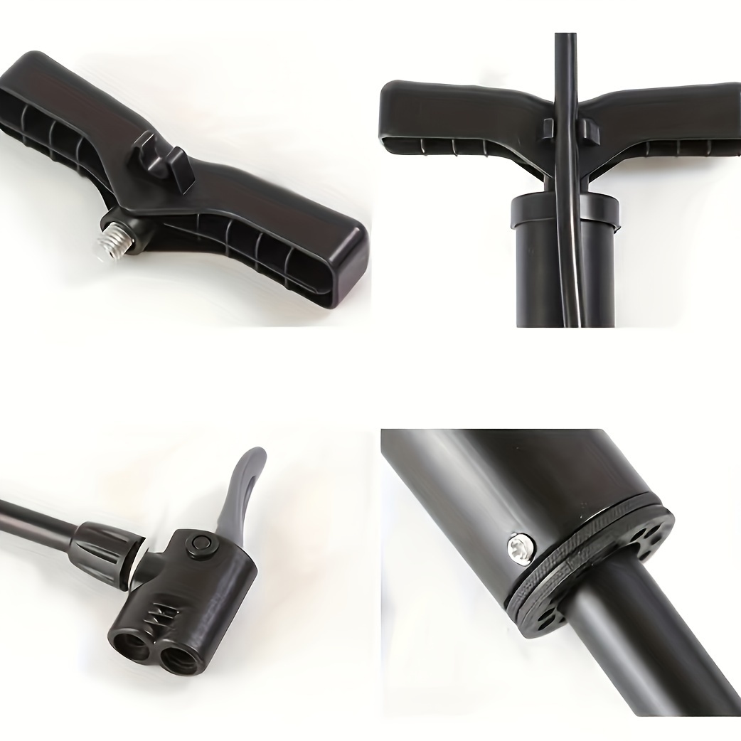 1pc portable bike pump with dual nozzle versatile manual air inflator for bicycles motorcycles sports balls and balloons schrader presta valve compatible lightweight durable details 7