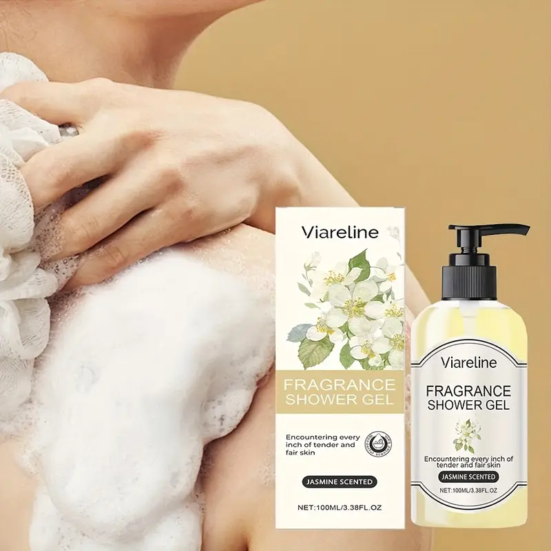 vaireline jasmine scented shower gel 100ml rich foam gentle formula with shea butter glycerin moisturizing alcohol skin types moisturizing gel pump dispenser shea butter formula details 1