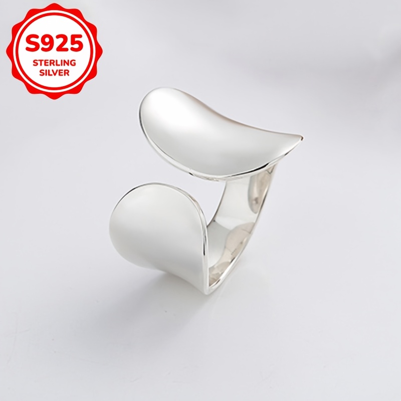 Irregular Geometry Open Ring 925 Silver 3g
