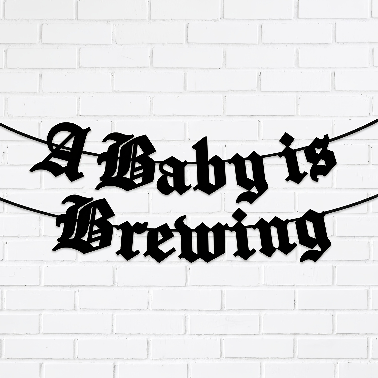 TEMU A Baby Is Brewing Garland Felt A Baby Is Brewing Baby Shower Banner Halloween Baby Shower Perfect For Gothic Baby Shower Theme Party Decorations