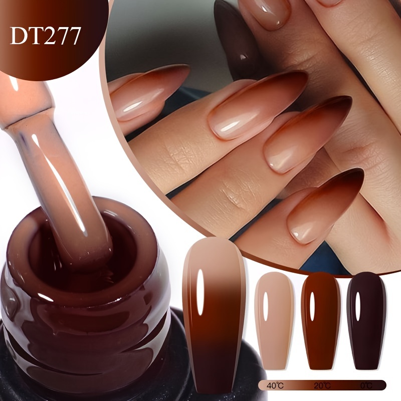 

7ml Aurora Thermal Gel Nail Polish Nude Dark Colors Gradient Temperature Changing Semi Permanent Nail Art Gel Varnish