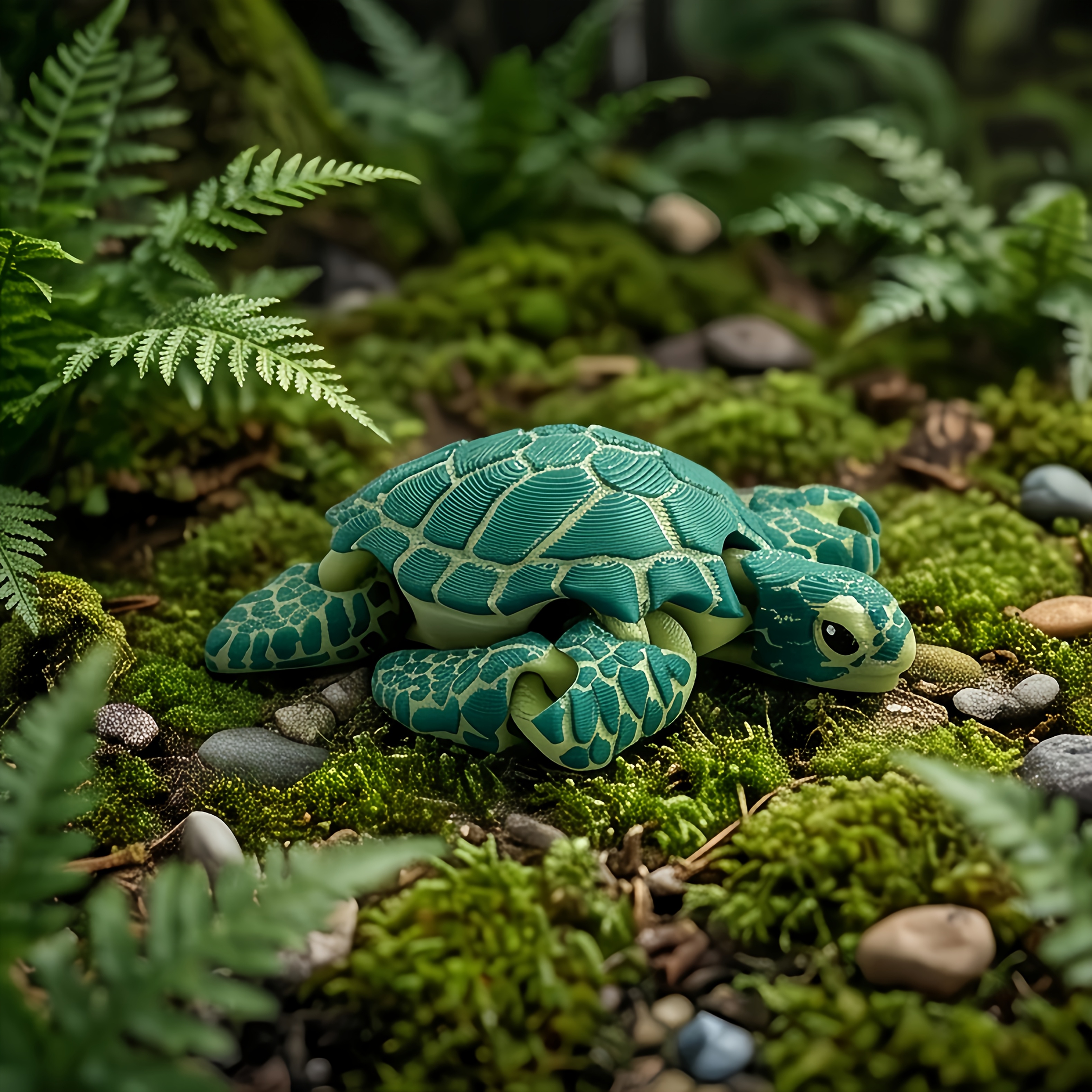 TEMU 1pc - 3d Printed Articulated Turtle Character Figure Toy, Birthday Gift For Boys And Girls, Jointed Movable Toy, Decorative Ornament, Holiday