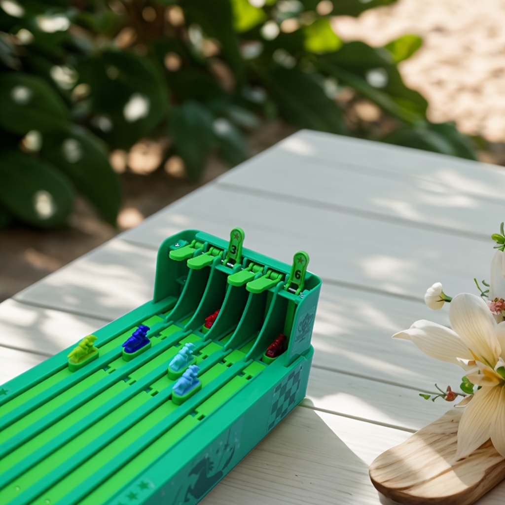 Racing Union Six-Horse Track Game - Colorful Plastic Horse Racing Board with 6 Tracks, Vibrant Pony Figures, Ideal for Family Gatherings & Holiday Gifts, Includes Storage Box, Horse Racing Game|Playful Horse Racing|Durable Plastic