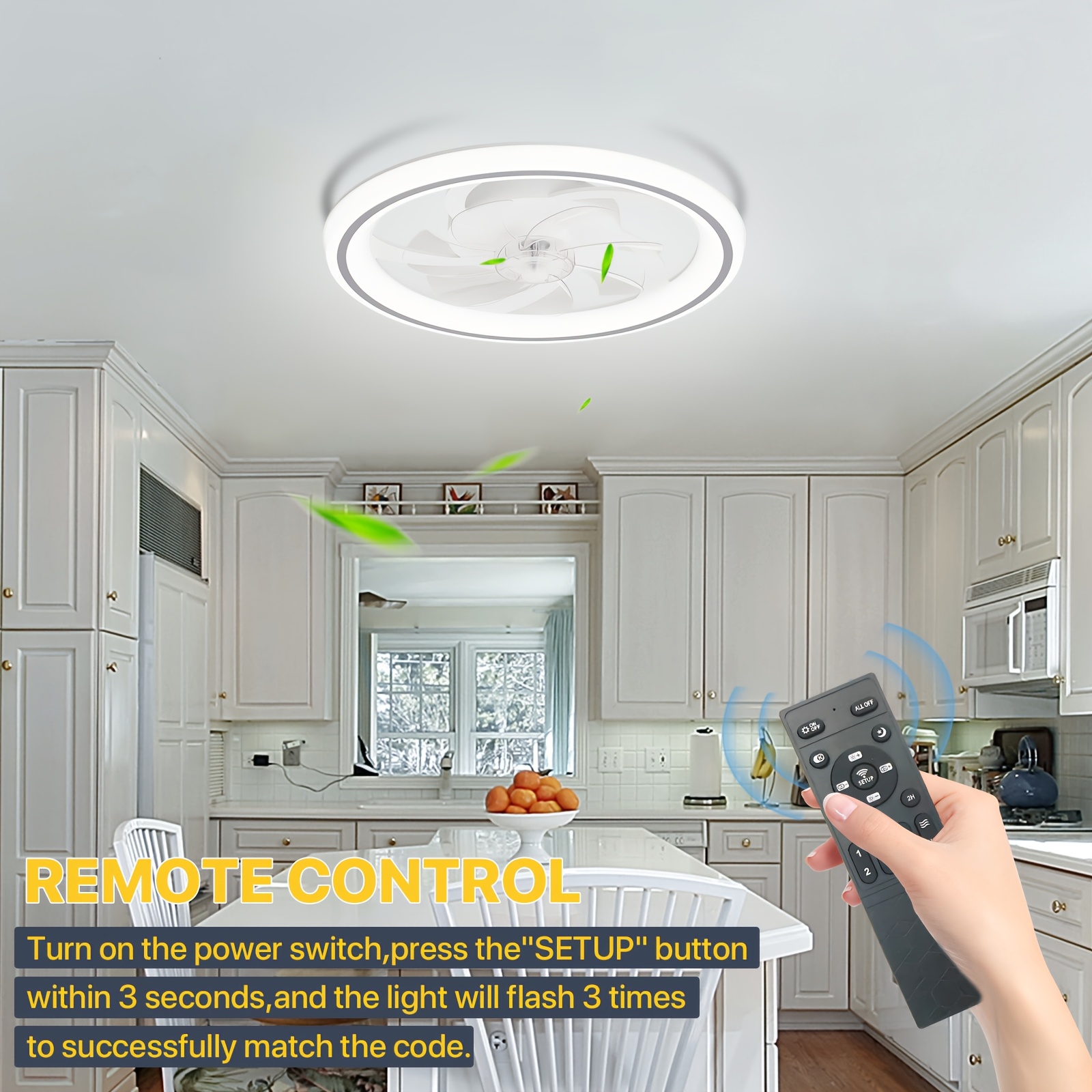 20 modern dimmable led ceiling fan with light   control 3 color temperatures 6 adjustable   flush mount design for bedroom   timer setting wireless control polished   bedroom ceiling fan contemporary lighting Product details 1