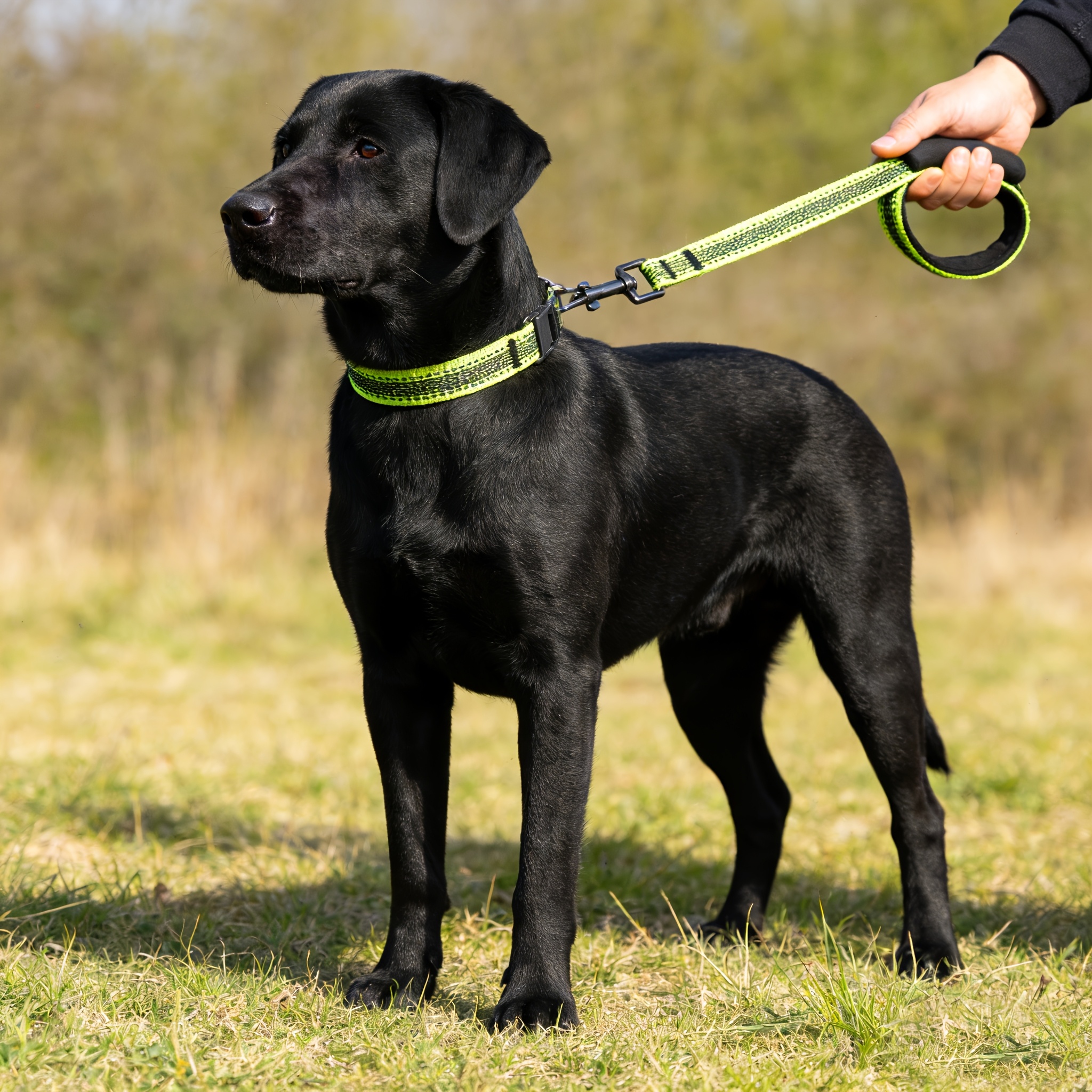 Double-Sided Reflective Dog Leash with Padded Handle, Heavy Duty