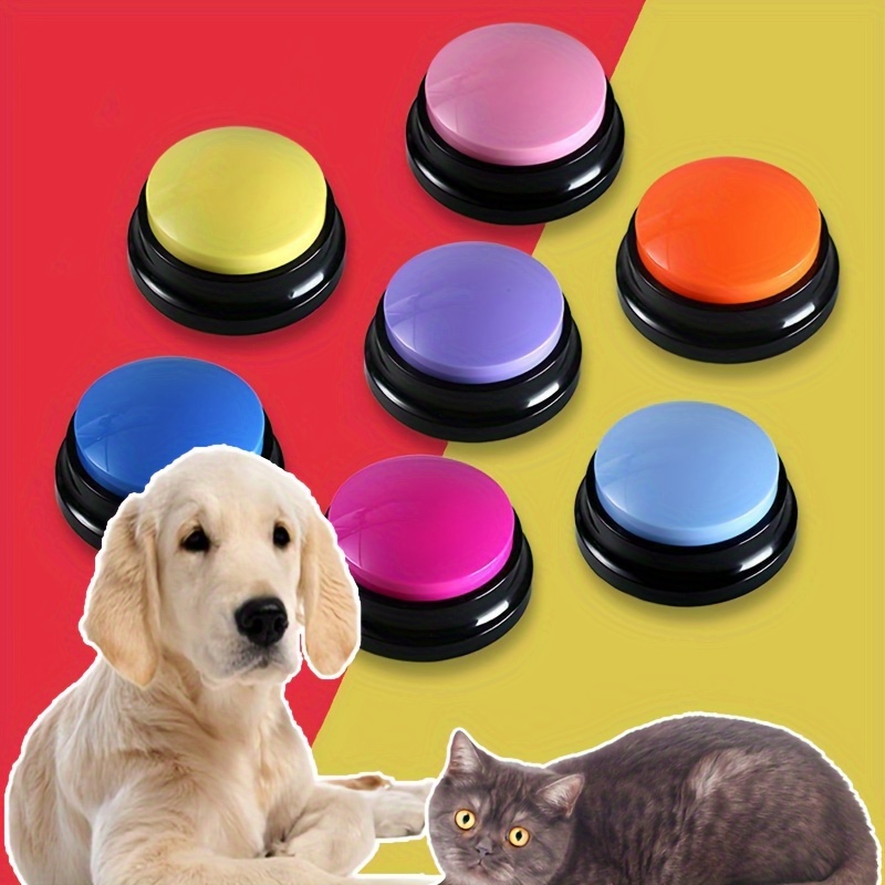 

6pcs Funny Dog Recordable Pet Toys Travel Talking Pet Starters Pet Speaking Buttons Portable Cute Pet Supplies Communication Dog