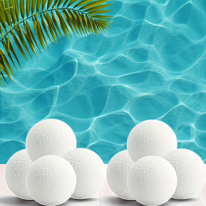 Image of 8pcs Pool Cleaning Balls, Suitable For Pool, Spa, Hot Tub, Reusable Hot Tub Absorbent Balls, Washable Hot Tub Oil Spa Sponge, Washable Scale Removal Spa Sponge For Descaling
