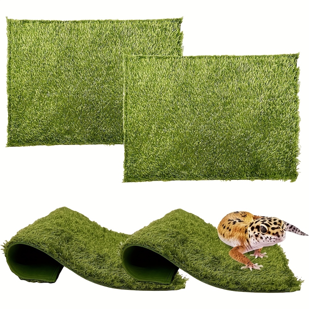 [*] Hochwertige Knstliche Moosmatte, Weiche & Atmungsaktive  Reptilien-Moosmatte  Leicht zu Reinigen & Wiederverwendbare  Lebensraum-Moosmatte fr Schildkrten, Eidechsen, Schlangen  Natrliche ...