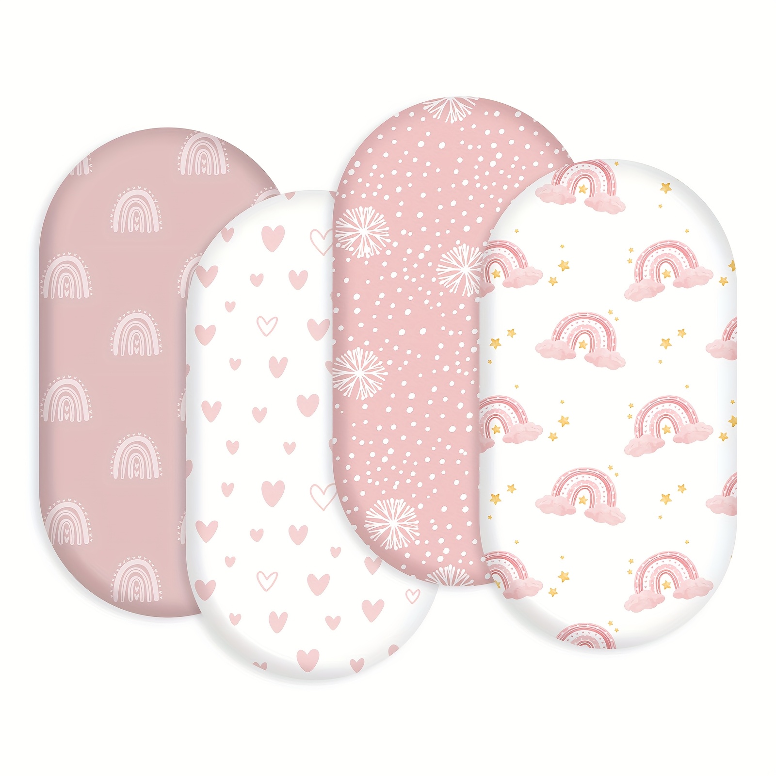 Set Of Crib Sheets Made Of Breathable And Comfortable, Portable And Easy To Change