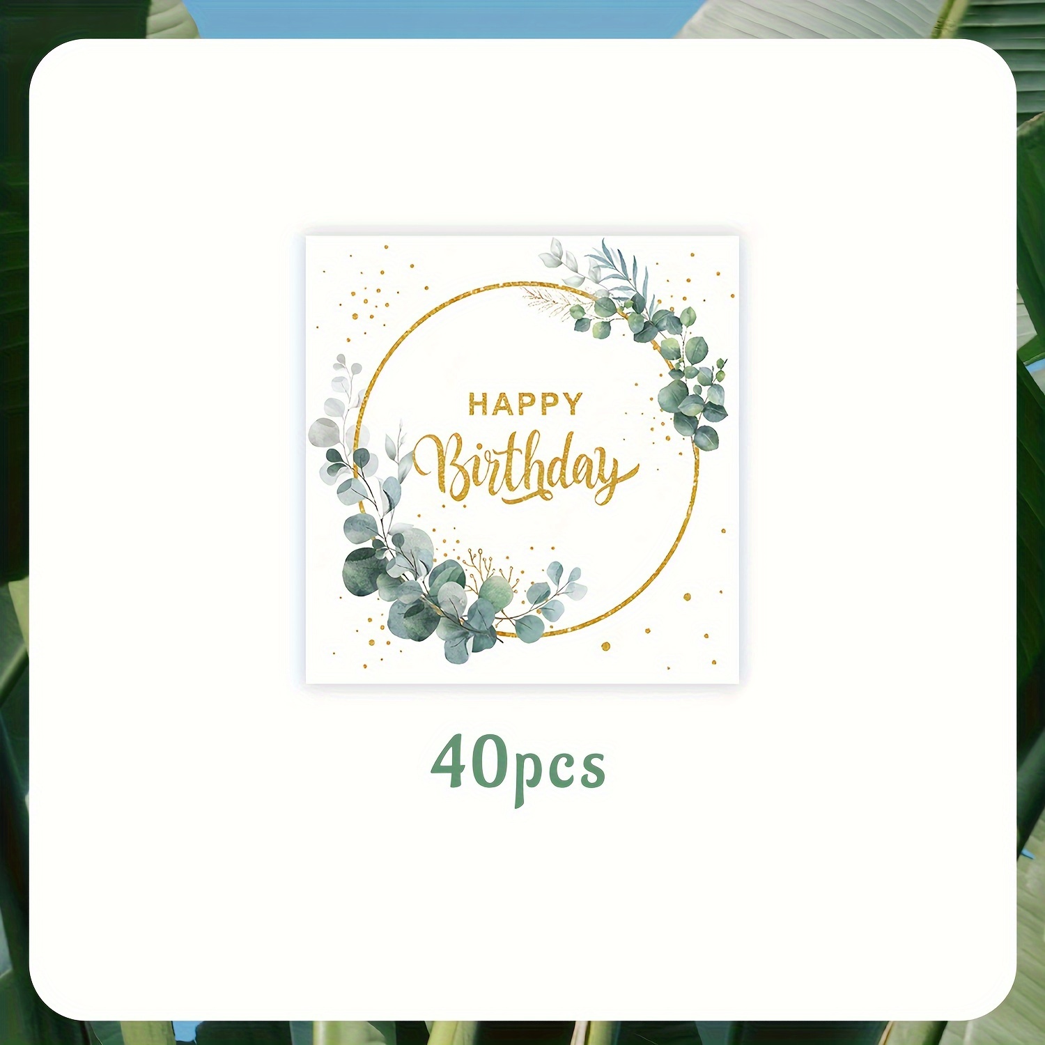 Image of 20/40pcs Of Birthday Paper Napkins Featuring Letter Printing, Decorated With Floral Cake Designs, Suitable For Party Celebrations, Disposable Napkins For Halloween、christmas
