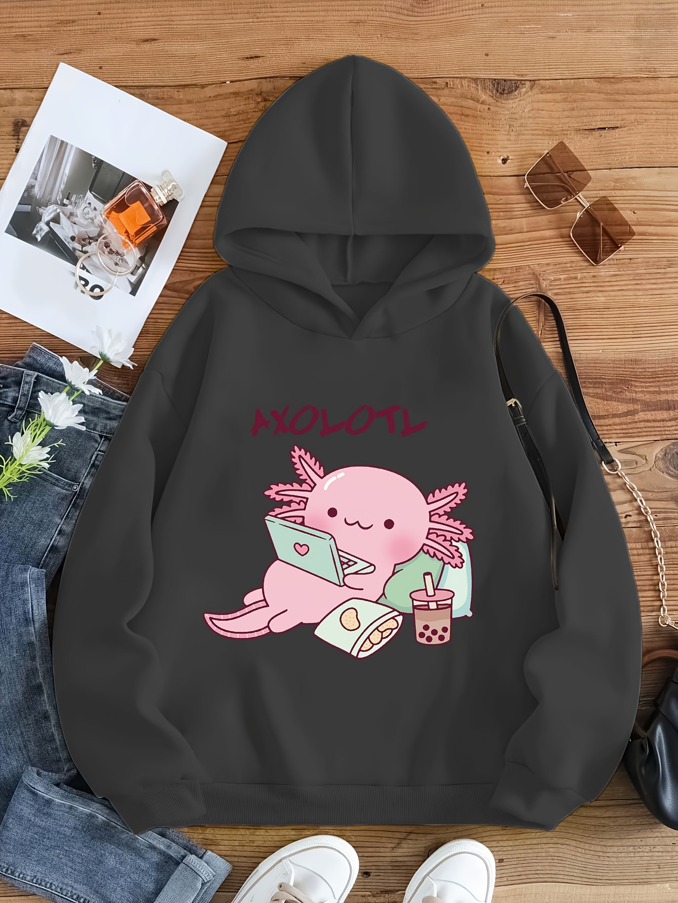 Axolotl Mama & Baby Unisex Hoodie, Axolotl, cute hoodie, womens gifts, mens gifts, cute hoodies, ocean, beach wear, disney, offers sweatshirt