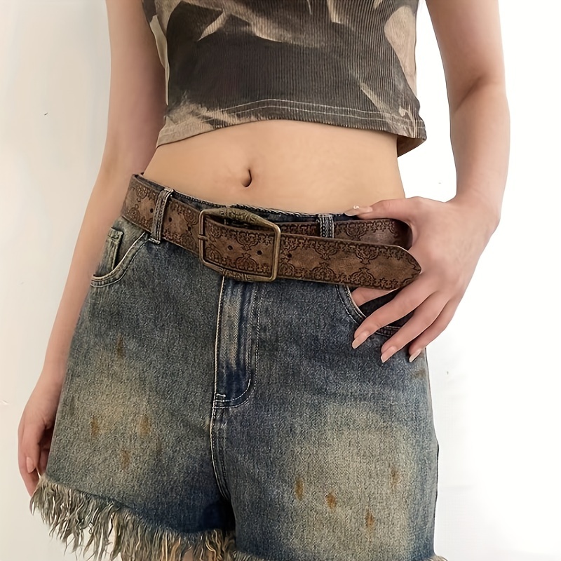 

Vintage Western Cowboy Subculture Versatile Ladies Leather Belt Fashionable Summer Belts For Women