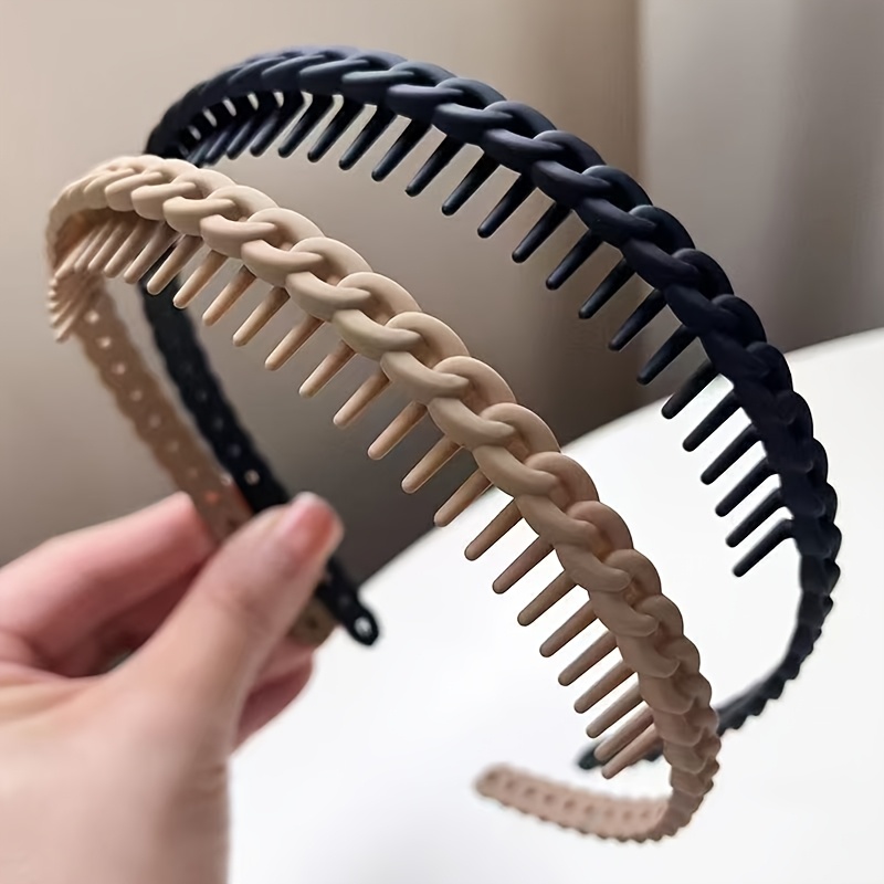 TEMU New Premium Anti-slip Face Wash Headband, Designed For Women, Featuring Textured Anti-slip Strips To Secure