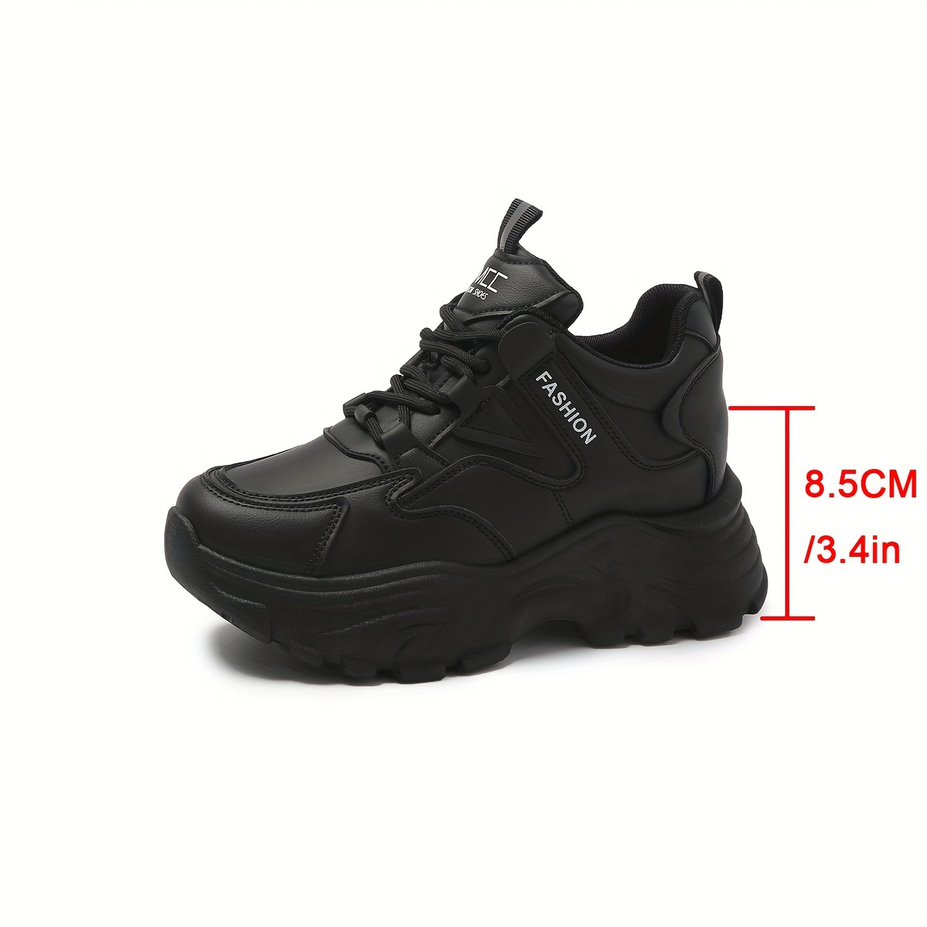 womens black chunky dad shoes season lightweight casual Temu