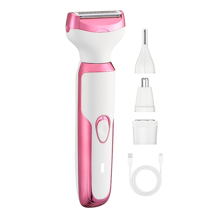 E-shop Multifunktionaler Trimmer für Damen: Körperhaar-Trimmer, Nasenhaar-Trimmer, Augenbrauen-Trimmer Rasierer – USB-Aufladung, auswechselbarer