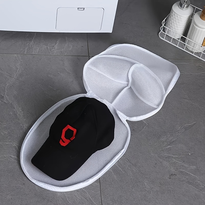 

1pc Hat Washing Bag - Protective, Machine Washable, Anti-deformation Bag With Breathable Mesh Material For Convenient Household Washing - Perfect For Baseball Caps And Hats