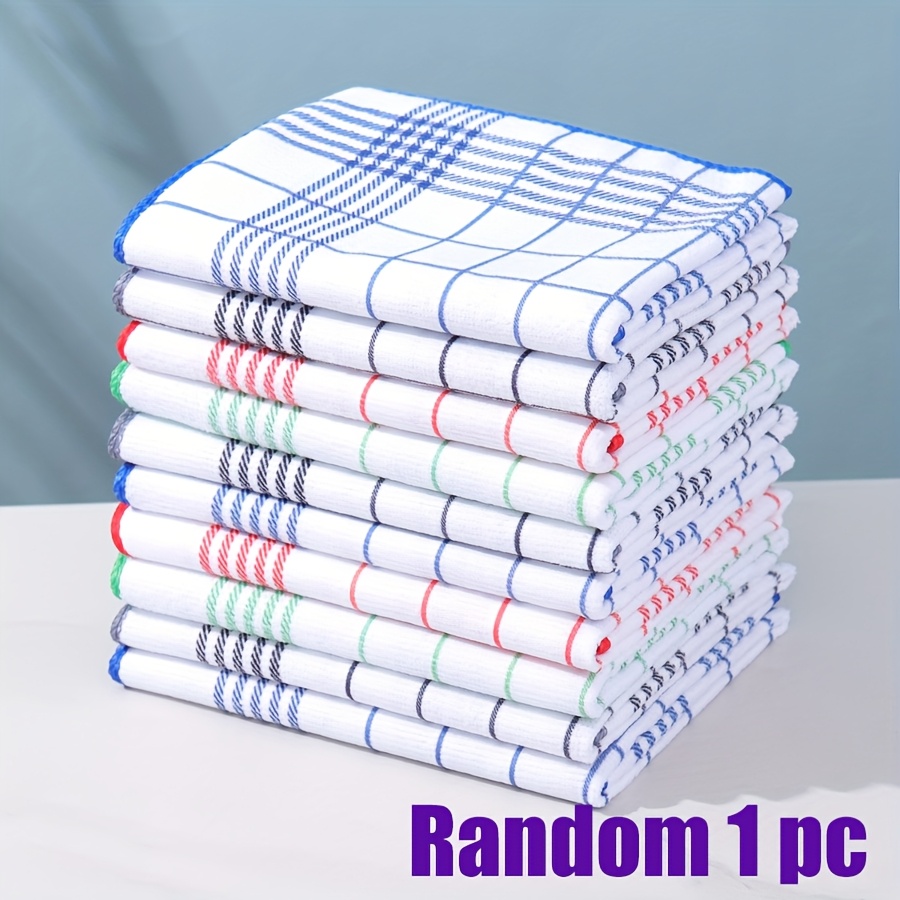1 Large Dishcloth In 10 Colors Sent . Size Is 15.75 .62 Inches. Made Of Soft, Durable, And Material, Suitable For Daily Cleaning, Coffee Maker Use, Bar Counters, Etc.