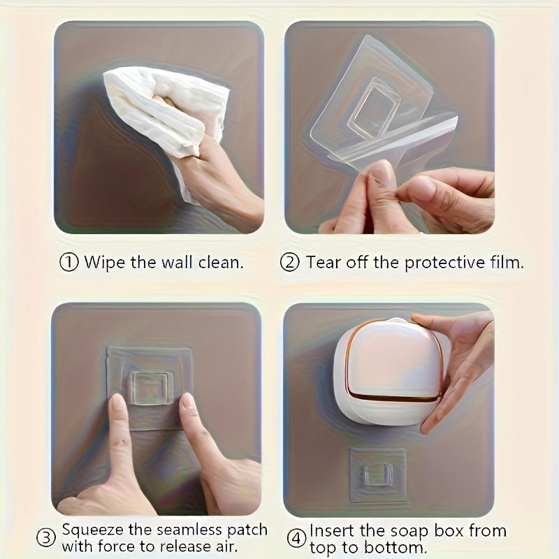 3-Color Light Luxury High-End Wall Mounted Leakproof Soap Dish with Lid and Water Tray, Suitable for Shower or Kitchen to Keep the Bar Dry Preventing Puddles Elegant Countertop & Wall Decor, 11 Holiday Designs, Not Just Pretty but Practical! Perfect Gift Box for Halloween Christmas, Soap Storage, Elegant Design, Stylish Organizer, Durable Plastic, Wallmounted Holder, Soap Tray, Gift Shoppers, Stylish Living