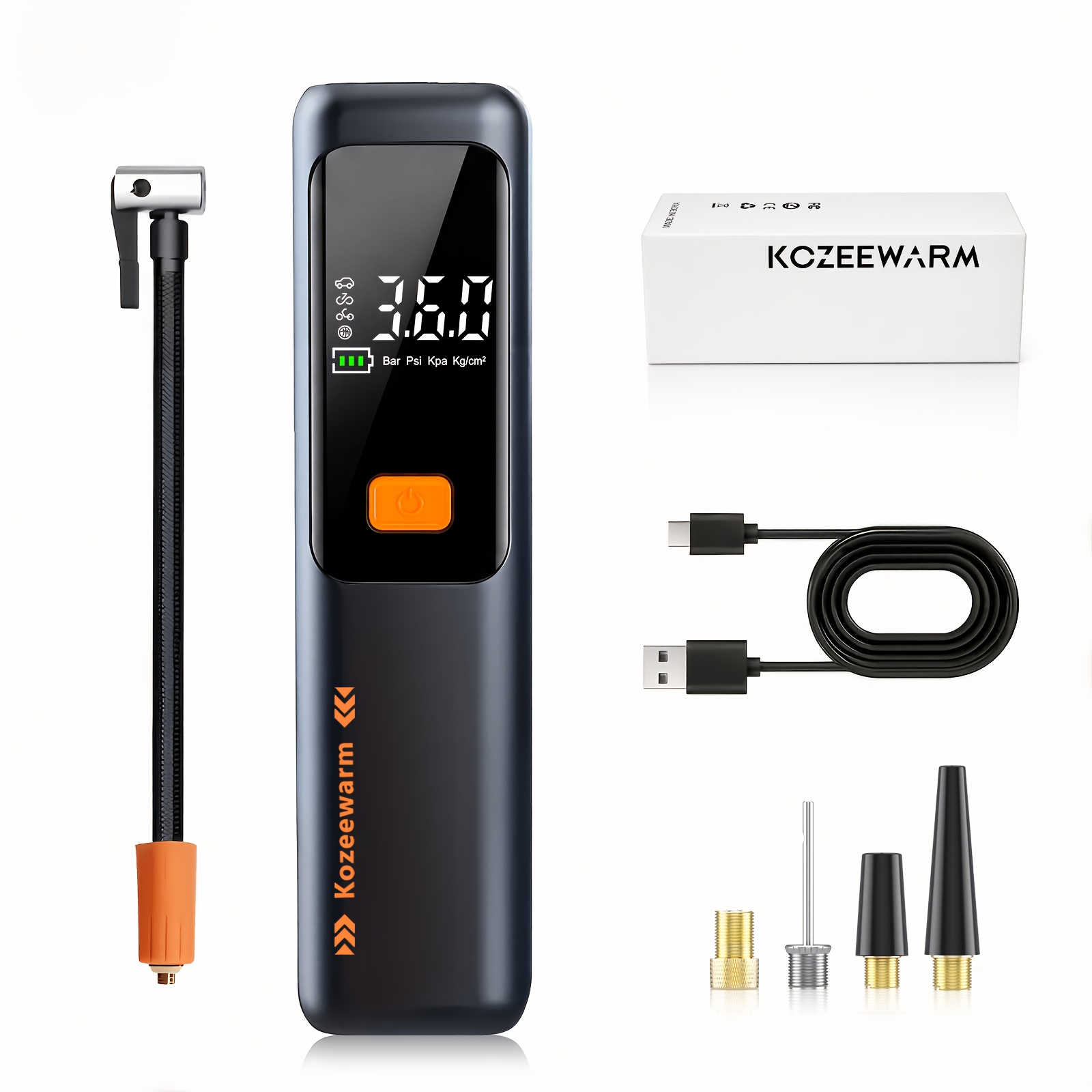 TEMU New Arrival, Tire Inflator Portable Air Compressor, 150psi Car Tire Pump With Tire Pressure Gauge, 3x Quick One-button Intelligent Cordless Tire