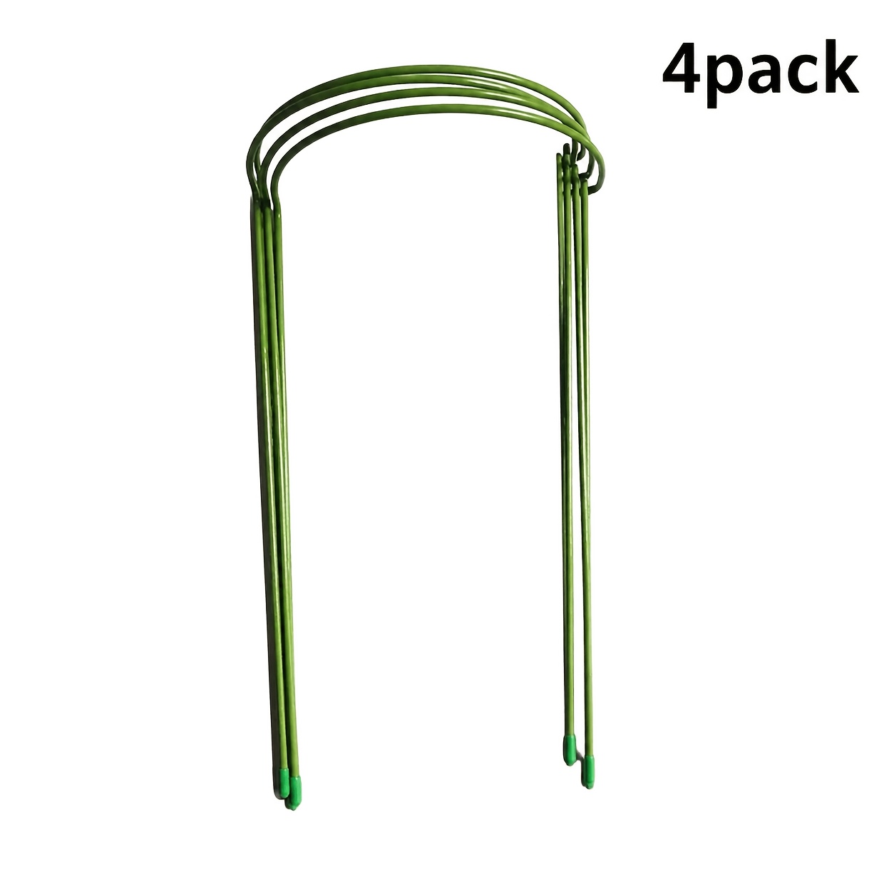 TEMU 4pcs Heavy-duty Metal Garden Plant Support Rings - 10" Wide X 16" High Interlocking Semi-, Dark Green Sturdy Cage For Roses, Vines, Tomatoes,