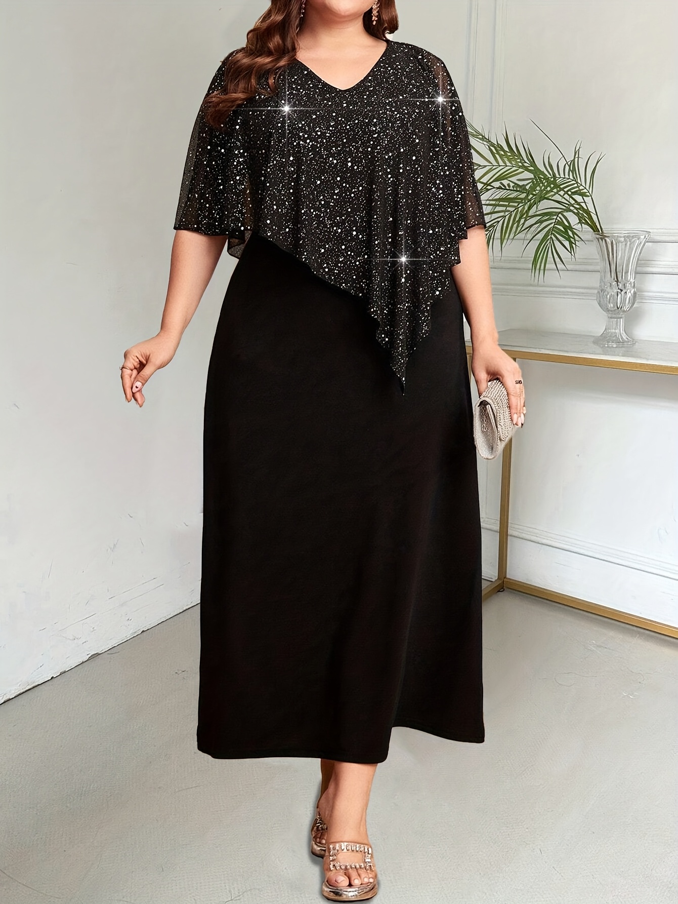 plus size womens plus size spring summer dress elegant Temu Pakistan