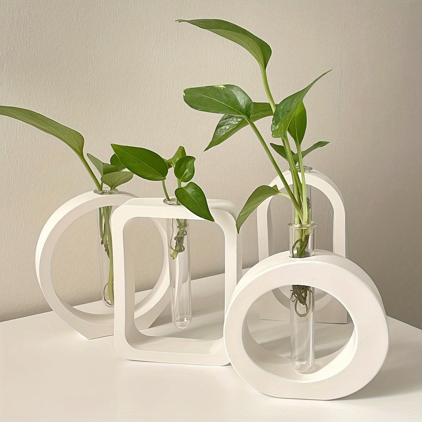 

4pcs Flower Tube Vase Silicone Mold, For Diy Resin Hydroponic Plant Container Vase Flower Breeding.