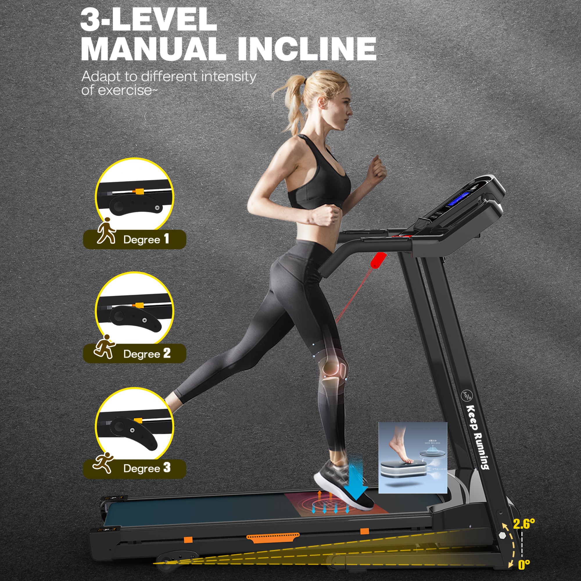 Caminadora Eléctrica Plegable Para Entrenamiento Recuperación En El Hogar Fitness Entrenamiento Cinta De Correr Monitor De Frecuencia Cardiaca