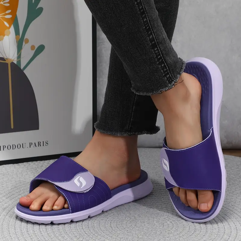 womens orthopedic slide sandals with adjustable hook and loop strap toe arch support shoes for casual wear beach and everyday use everyday footwear stylish fisherman footwear comfortable eva Product details 2