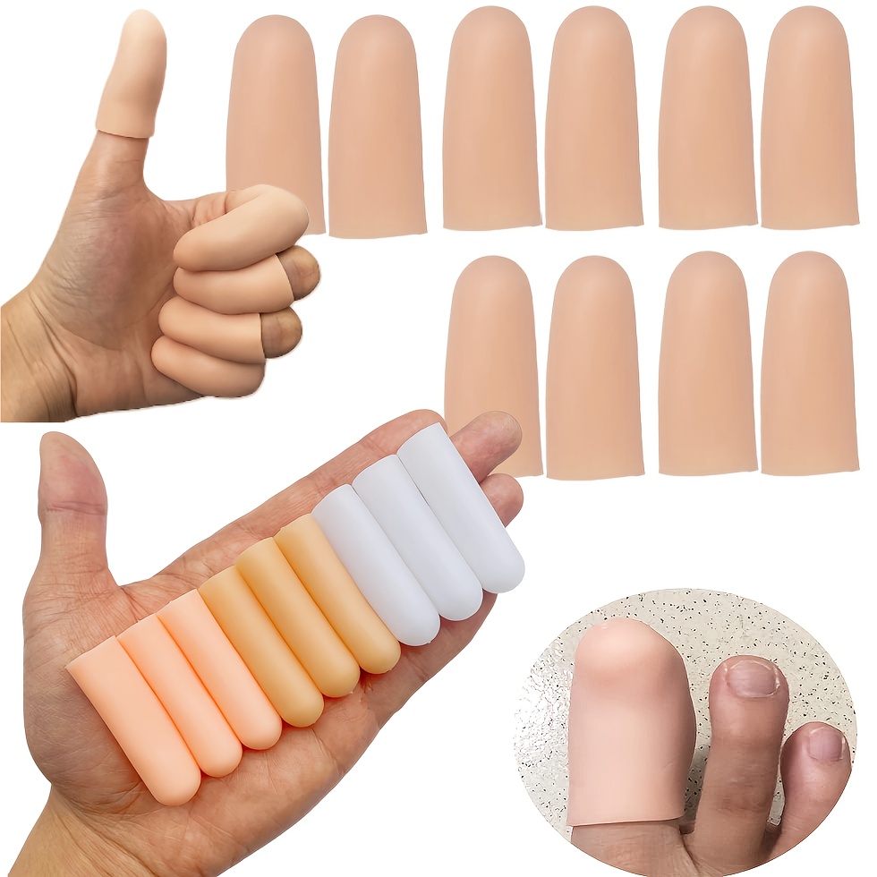 5 Stück Fingerhülsen Aus Nylon – Elastische Fingerabdeckungen Für Stickerei, DIY & Schutz