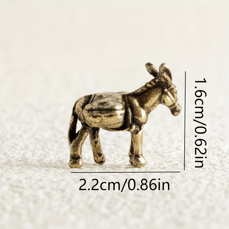 E-shop Sammelfigur, Miniatur-Kupfer-Eselstatue – Mini-Esel-Figur mit handgemalter Optik, Miniatur-Tierskulptur für , Tischdeko, Regaldekoration oder