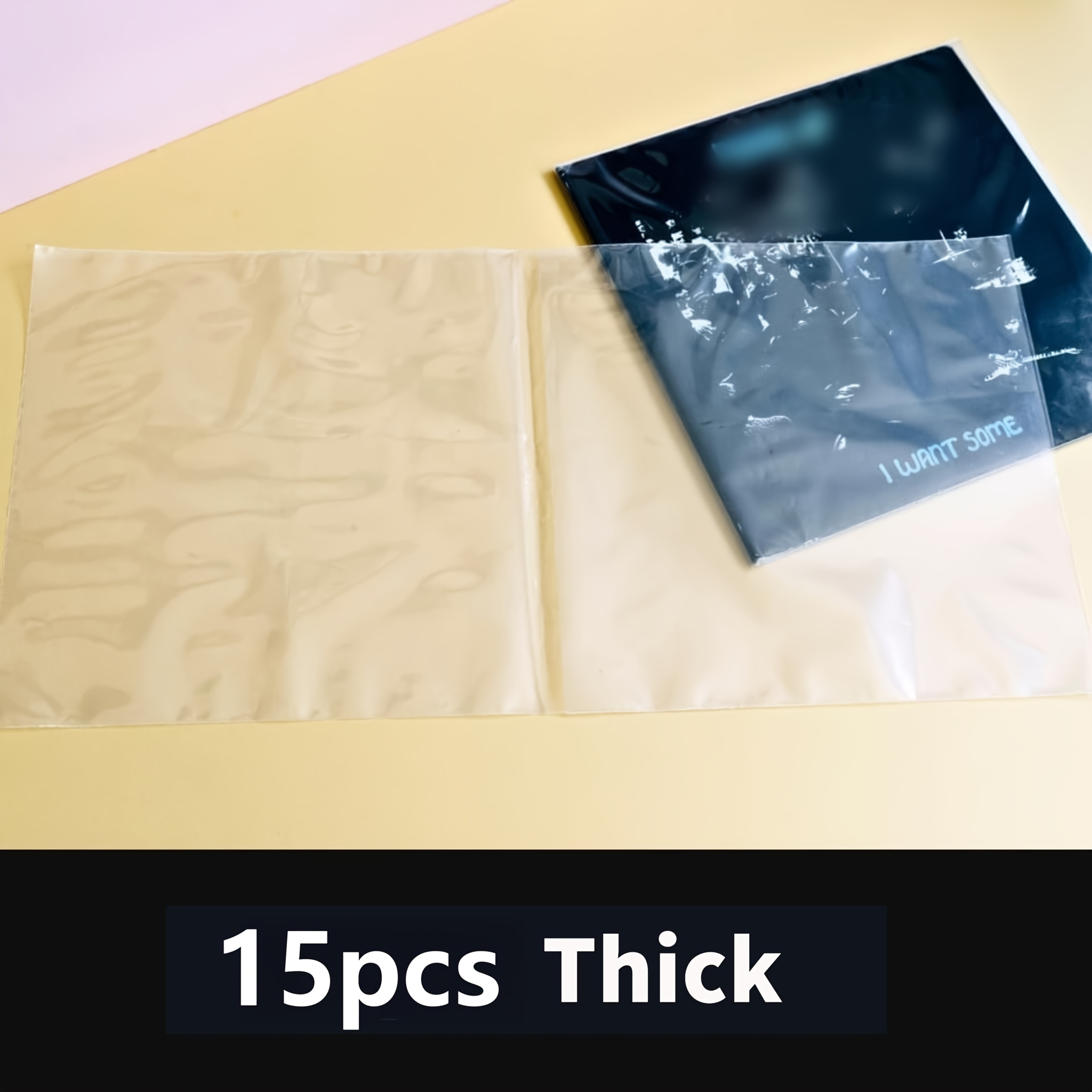 TEMU Lot de 15 pochettes pour disques vinyles 12 pouces - Housses de durables avec motif photo emblématique, rangement -rayures exclusivement pour et