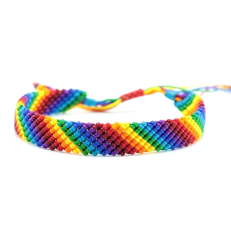 Minimalist Hand Braided Bracelet Charms Rainbow Bracelet For Men Women Armband Additions