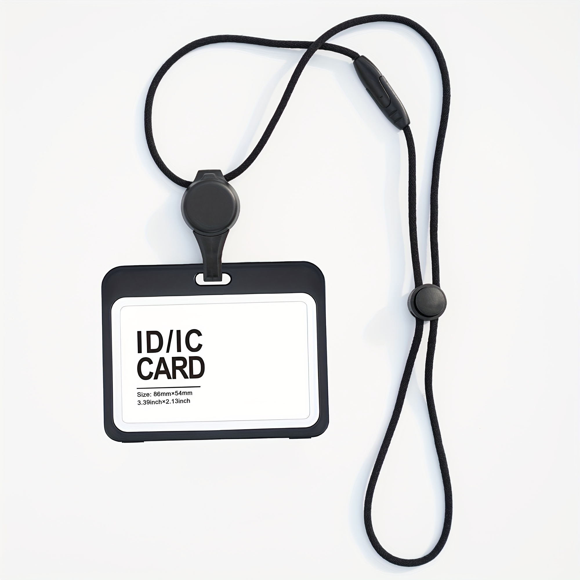 TEMU Double-sided Transparent Lanyard And Chest Card Retractable, Work Card, Employee Id Badge, Staff Id Card, Badgework Card, 2 Ways To , Ideal For