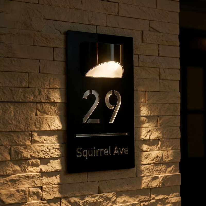 personalized custom   decor led decorative door sign   plate   house number plate suitable for night lighting hotel courtyard rental house apartment door sign number street address plate nameplate