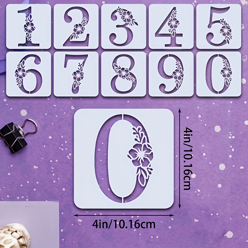 10 Reusable Templates for Numbers and Flowers