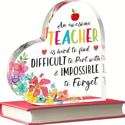 2d flat teacher appreciation gift for women thank you graduation gifts first day of school thank you paperweight acrylic keepsake for office classroom
