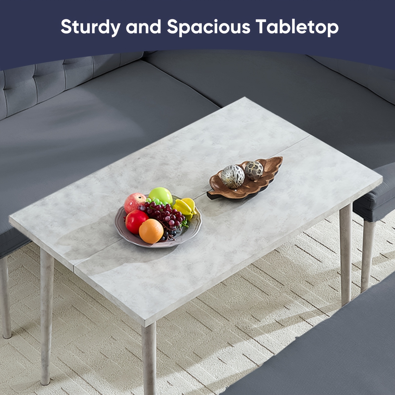 3pcs L-Shaped Dining Nook Set with Bench, Modern Space-Saving Corner Breakfast Nook with Tufted Sofa And Marble-Look Table for Small Kitchens