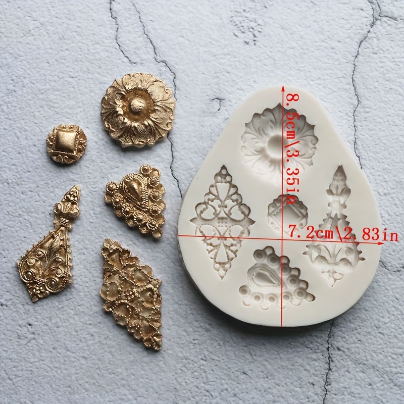 Image of Gemstone & Jewelry Silicone Mold Fondant Cake Mold Kitchen Utensils Baking Tools Cupcake Top Decoration Wedding Birthday Party Decoration Mold Reusable