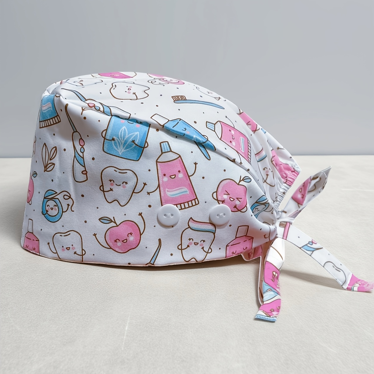 TEMU Gorro de enfermera mate cepillado para mujer - , adecuado para gorros de higienista dental, batas de trabajo, trabajo en residencias de ancianos
