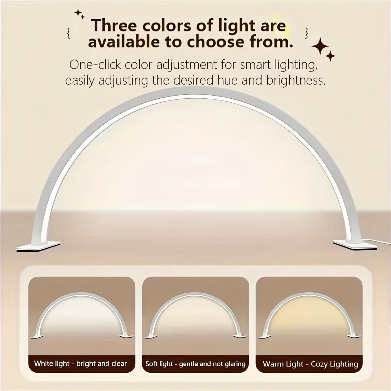 1 pack led nail lamp led eyelash lamp half moon lamp facial   moon lamp beautician technology lamp for gel polish   tattoo ideal for salon   white Product details 3