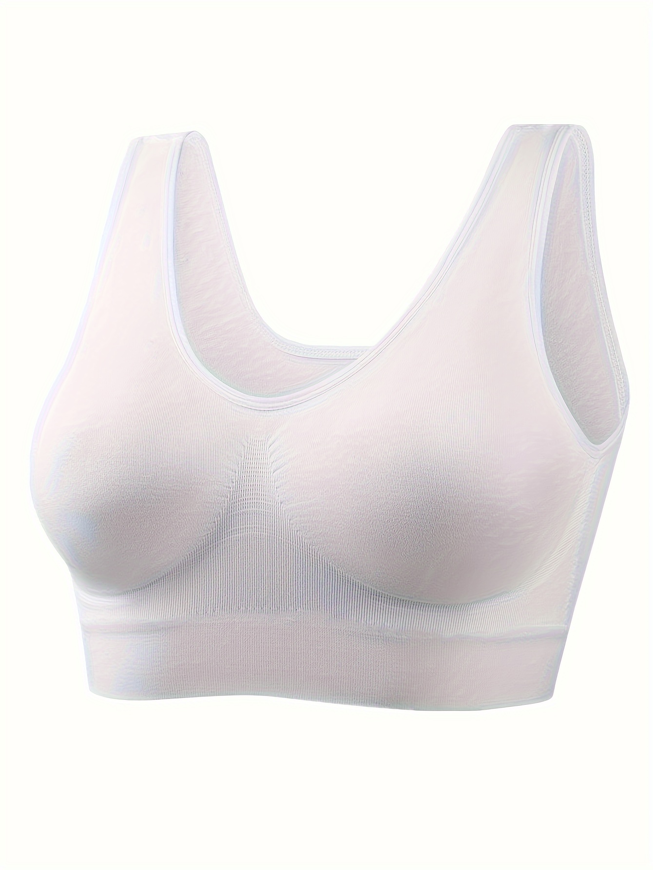 3pcs Women's Plus Size Black Sports Bras - Wireless, Padded, Full Coverage, Nylon Blend, Medium Support for Running, Yoga & Workouts, Yoga Apparel | Sleek Design | Comfort Fit, Workout Accessories