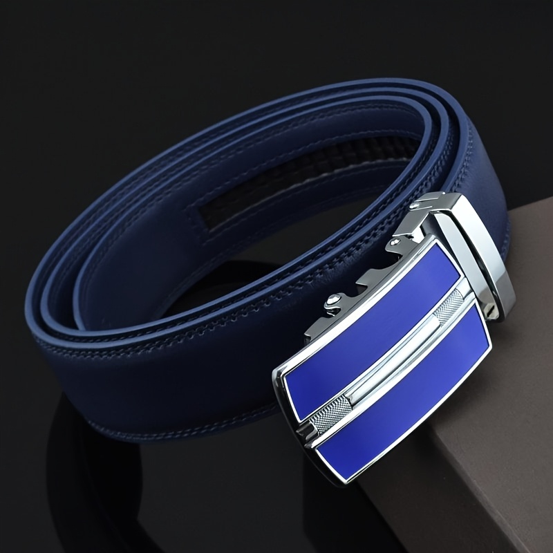 Wedding Party Belt Men's Cowhide Leather with Automatic Buckle