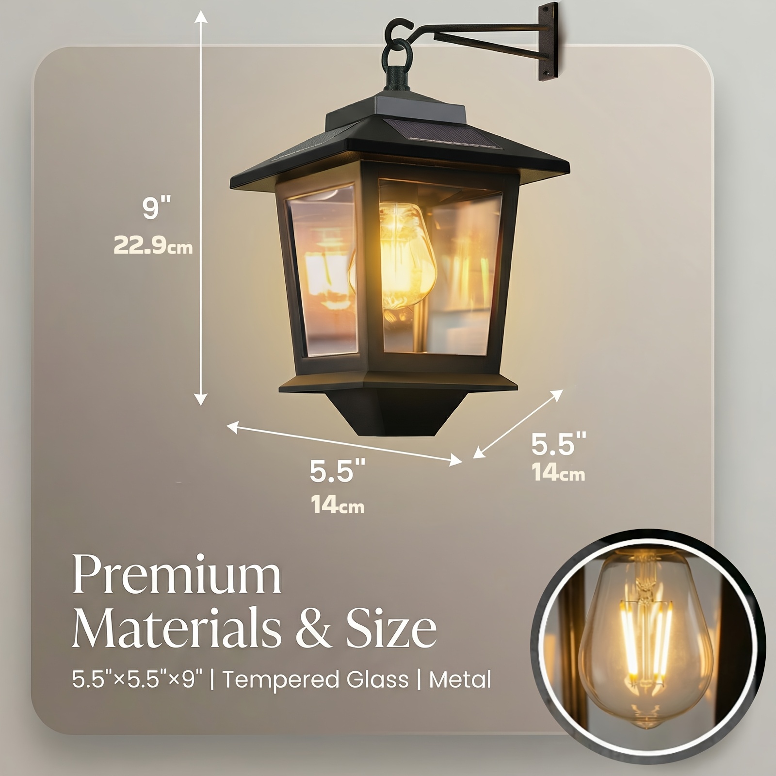 2-Pack Dusk to Dawn Outdoor Wall Sconce with Motion Sensor, IP44 Waterproof Semi-Flush Mount Porch Light