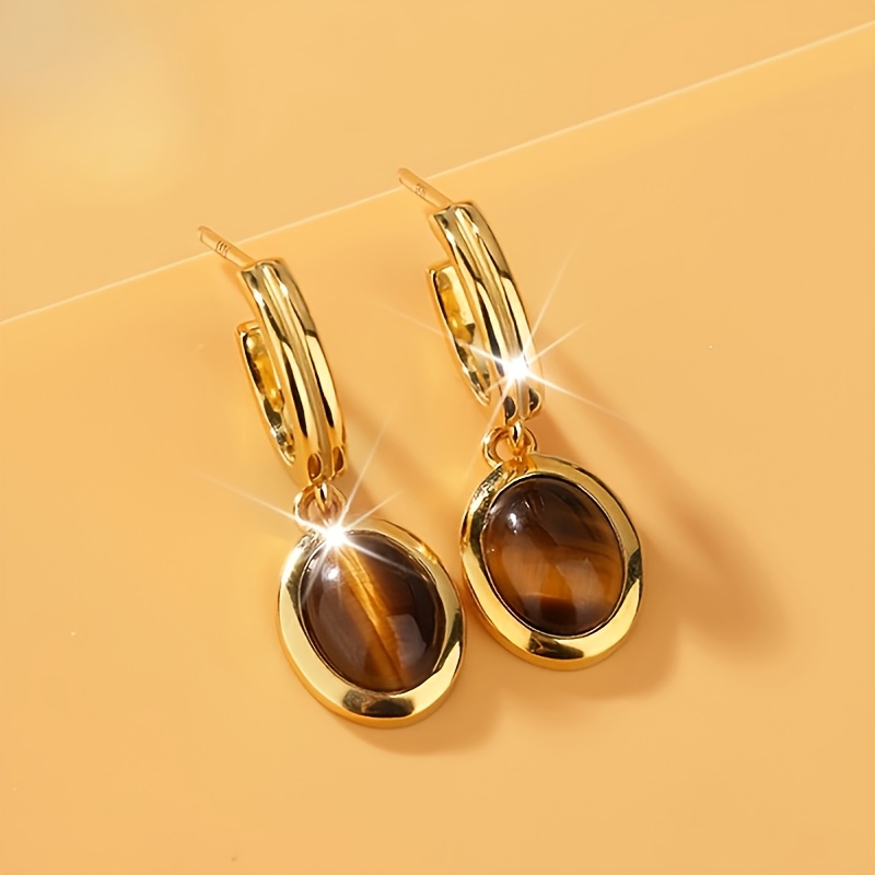 Image of 2pcs Hypoallergenic Summer Boho Eye Drop Earrings December Birthstones Stylish Everyday And Random Patterns Gifts For Engagement Or Anniversary Teacher's Day/back To School/graduation Season Ramadan