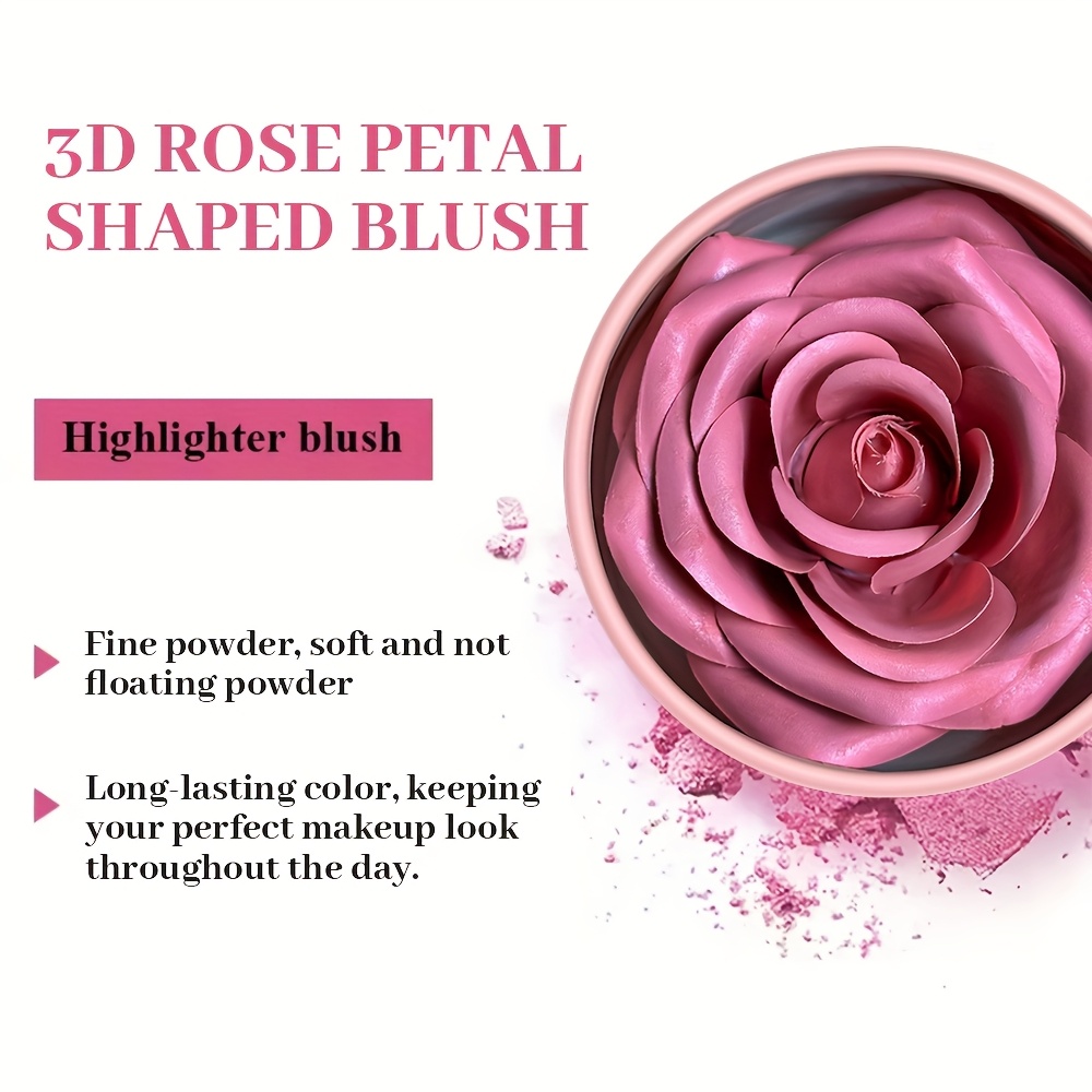 3d rose flower blush water resistant petal blush