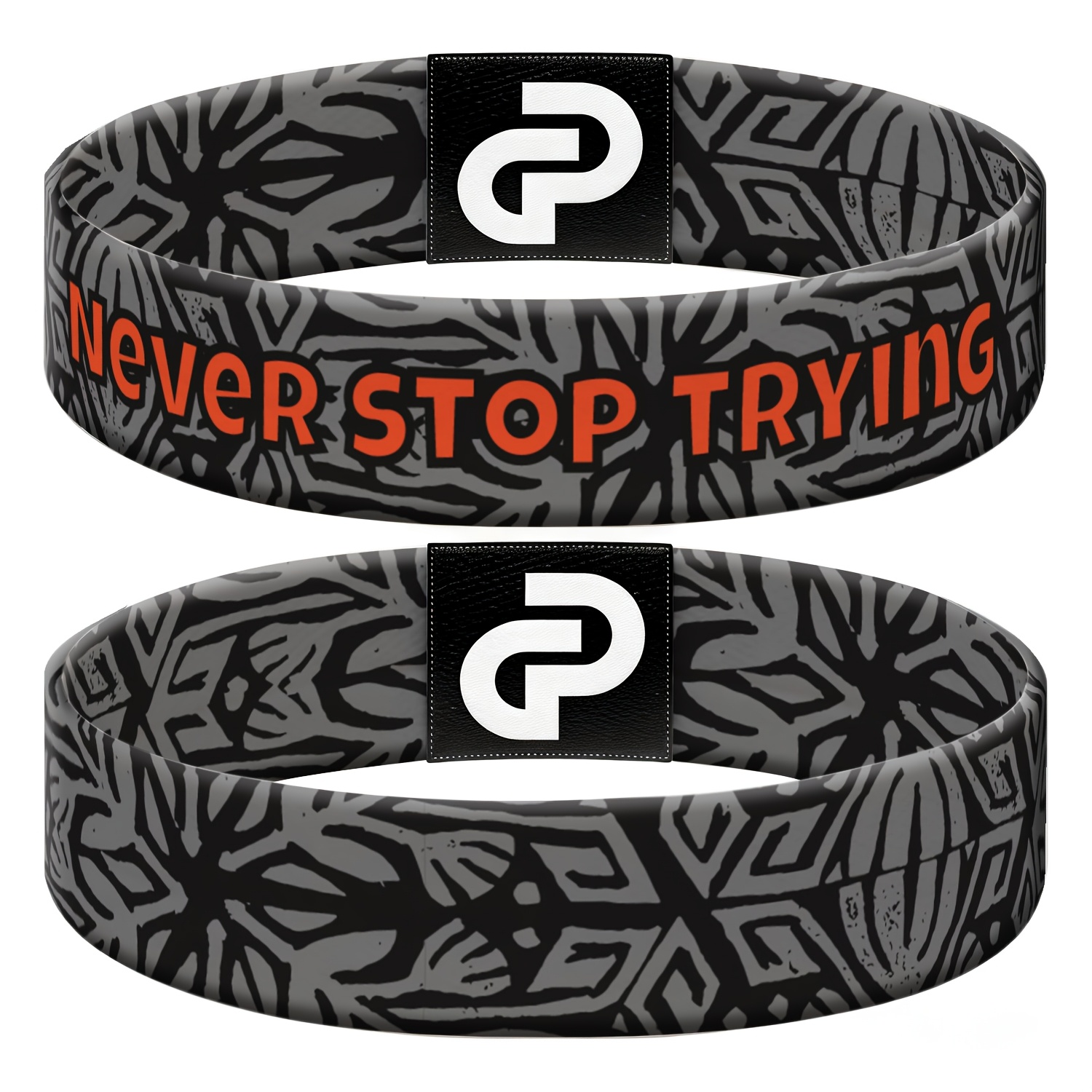 TEMU Gipwear 1pc " Trying" Motivational Stretchy Wristband, Letter Print Elastic Bracelet. Soft Woven Design, . For Teens Adults Men Women, Team