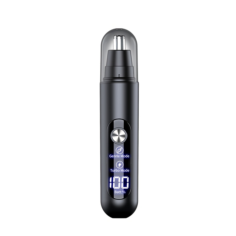 Image of Nasal Hair Trimmer, With Usb Rechargeable Digital Display Screen, Is Suitable For Noses And Ears, And Is Ideal For Men And Women To Trim Nasal And Ear Hair. Circular Blade, No Pulling , Portable