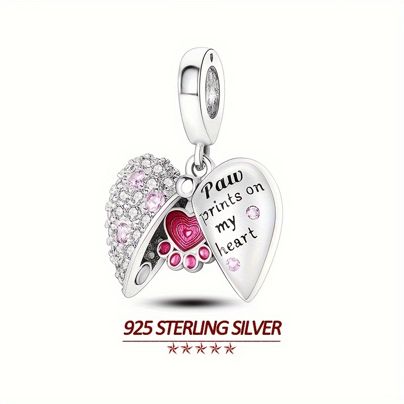 

Original 925 Sterling Silver High Quality Pendants For Women Fits Original Brand Bracelet Magnetic Heart Shape Zircon Pavé Sets Pendant Women Party Jewelry Gifts